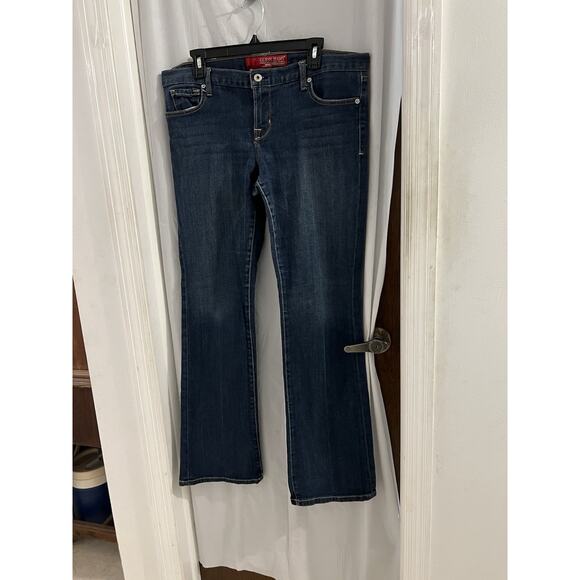 Guess Mid Rise Boot Cut Blue Jeans Sz 32 Stretch Vintage 90’s - Picture 1 of 7